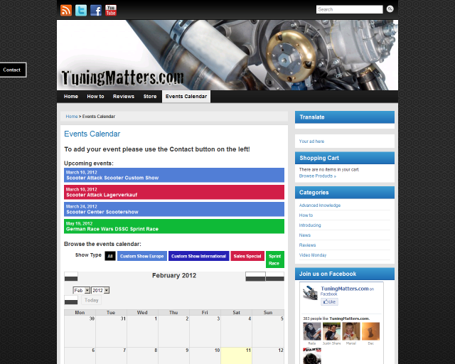 New feature: Events Calendar